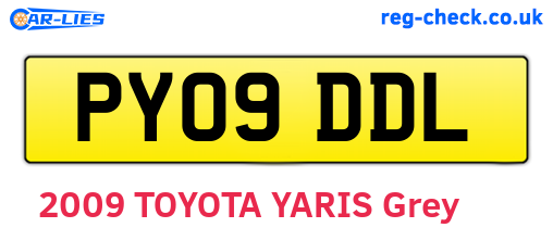 PY09DDL are the vehicle registration plates.