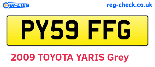 PY59FFG are the vehicle registration plates.