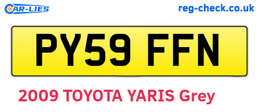 PY59FFN are the vehicle registration plates.