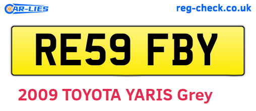 RE59FBY are the vehicle registration plates.
