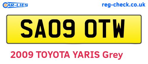 SA09OTW are the vehicle registration plates.