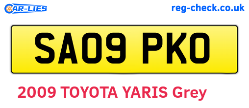 SA09PKO are the vehicle registration plates.
