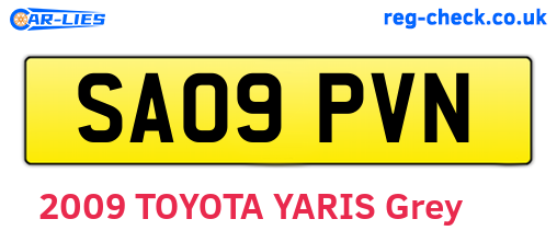 SA09PVN are the vehicle registration plates.