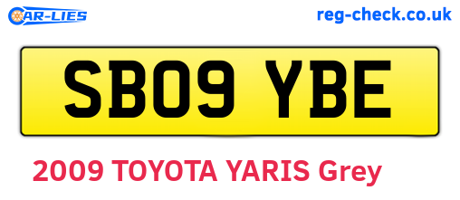 SB09YBE are the vehicle registration plates.