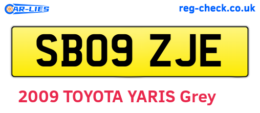 SB09ZJE are the vehicle registration plates.