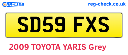 SD59FXS are the vehicle registration plates.