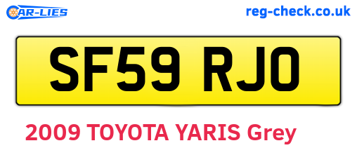 SF59RJO are the vehicle registration plates.