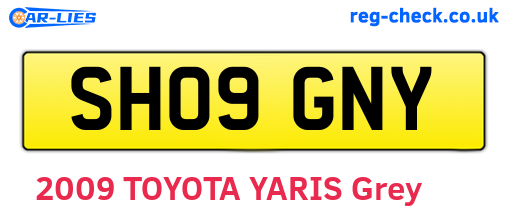 SH09GNY are the vehicle registration plates.