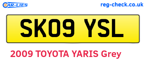 SK09YSL are the vehicle registration plates.