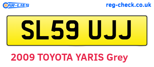 SL59UJJ are the vehicle registration plates.