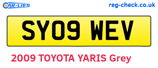 SY09WEV are the vehicle registration plates.