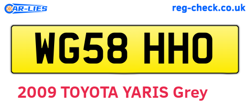 WG58HHO are the vehicle registration plates.