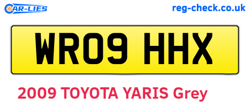 WR09HHX are the vehicle registration plates.