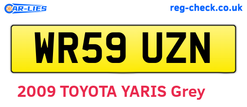 WR59UZN are the vehicle registration plates.