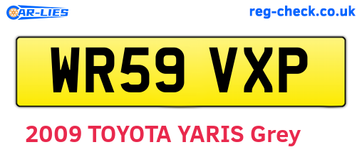 WR59VXP are the vehicle registration plates.