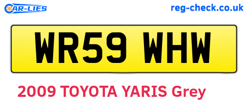 WR59WHW are the vehicle registration plates.