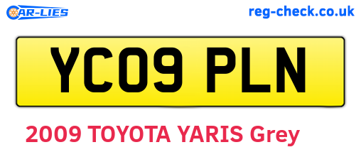 YC09PLN are the vehicle registration plates.