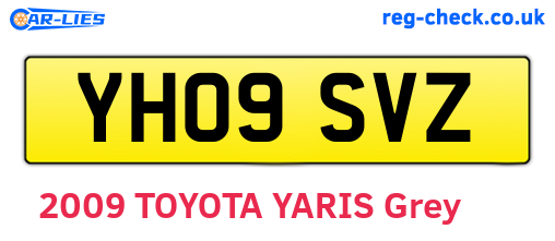 YH09SVZ are the vehicle registration plates.