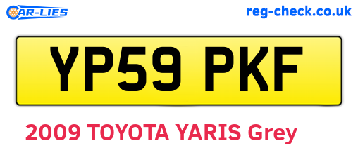 YP59PKF are the vehicle registration plates.