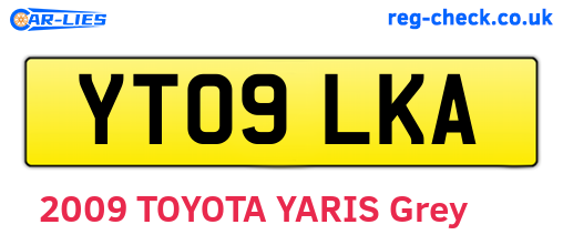 YT09LKA are the vehicle registration plates.