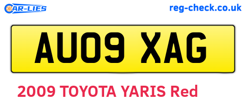AU09XAG are the vehicle registration plates.