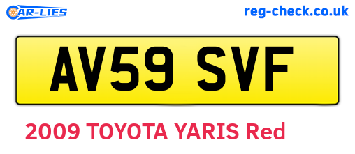 AV59SVF are the vehicle registration plates.