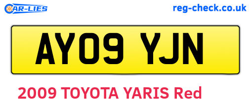 AY09YJN are the vehicle registration plates.