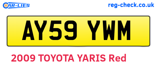 AY59YWM are the vehicle registration plates.