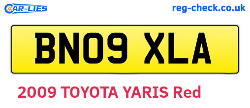 BN09XLA are the vehicle registration plates.