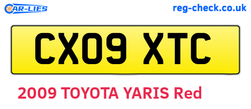 CX09XTC are the vehicle registration plates.