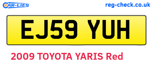 EJ59YUH are the vehicle registration plates.