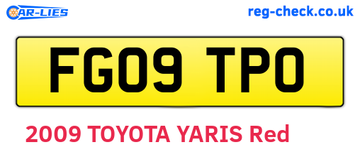 FG09TPO are the vehicle registration plates.