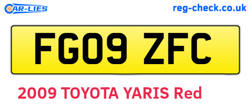 FG09ZFC are the vehicle registration plates.