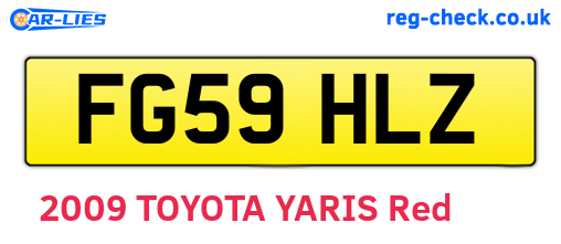FG59HLZ are the vehicle registration plates.