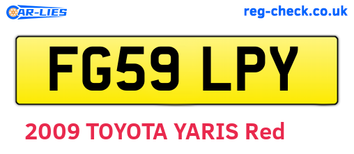 FG59LPY are the vehicle registration plates.