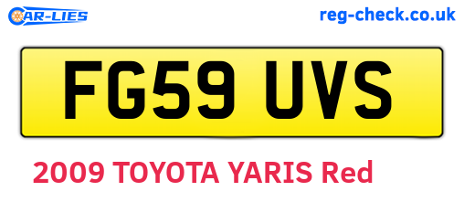 FG59UVS are the vehicle registration plates.