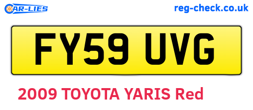 FY59UVG are the vehicle registration plates.