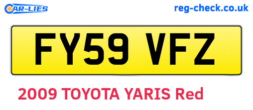 FY59VFZ are the vehicle registration plates.