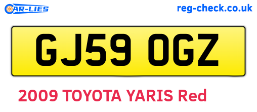 GJ59OGZ are the vehicle registration plates.