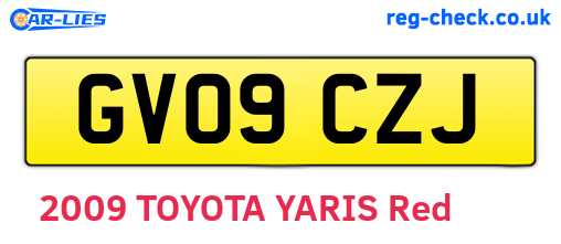 GV09CZJ are the vehicle registration plates.
