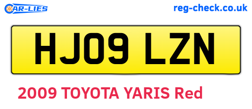 HJ09LZN are the vehicle registration plates.