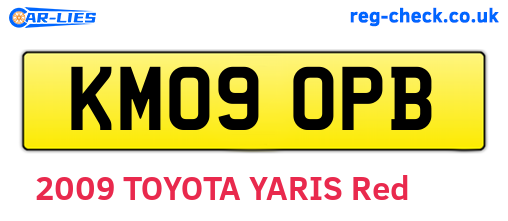 KM09OPB are the vehicle registration plates.