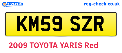 KM59SZR are the vehicle registration plates.