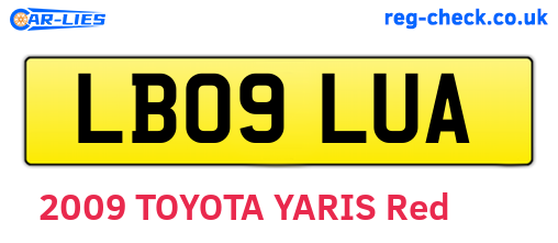 LB09LUA are the vehicle registration plates.