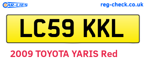 LC59KKL are the vehicle registration plates.