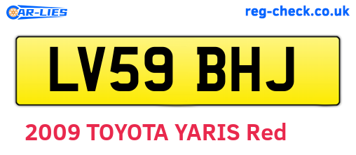 LV59BHJ are the vehicle registration plates.