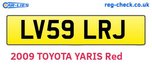 LV59LRJ are the vehicle registration plates.