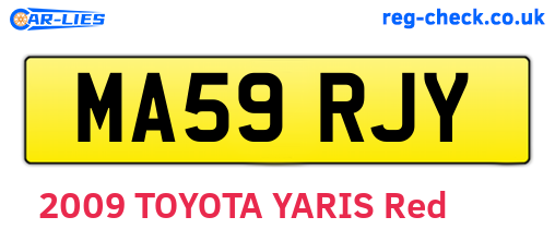MA59RJY are the vehicle registration plates.
