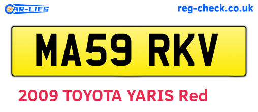 MA59RKV are the vehicle registration plates.