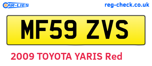 MF59ZVS are the vehicle registration plates.